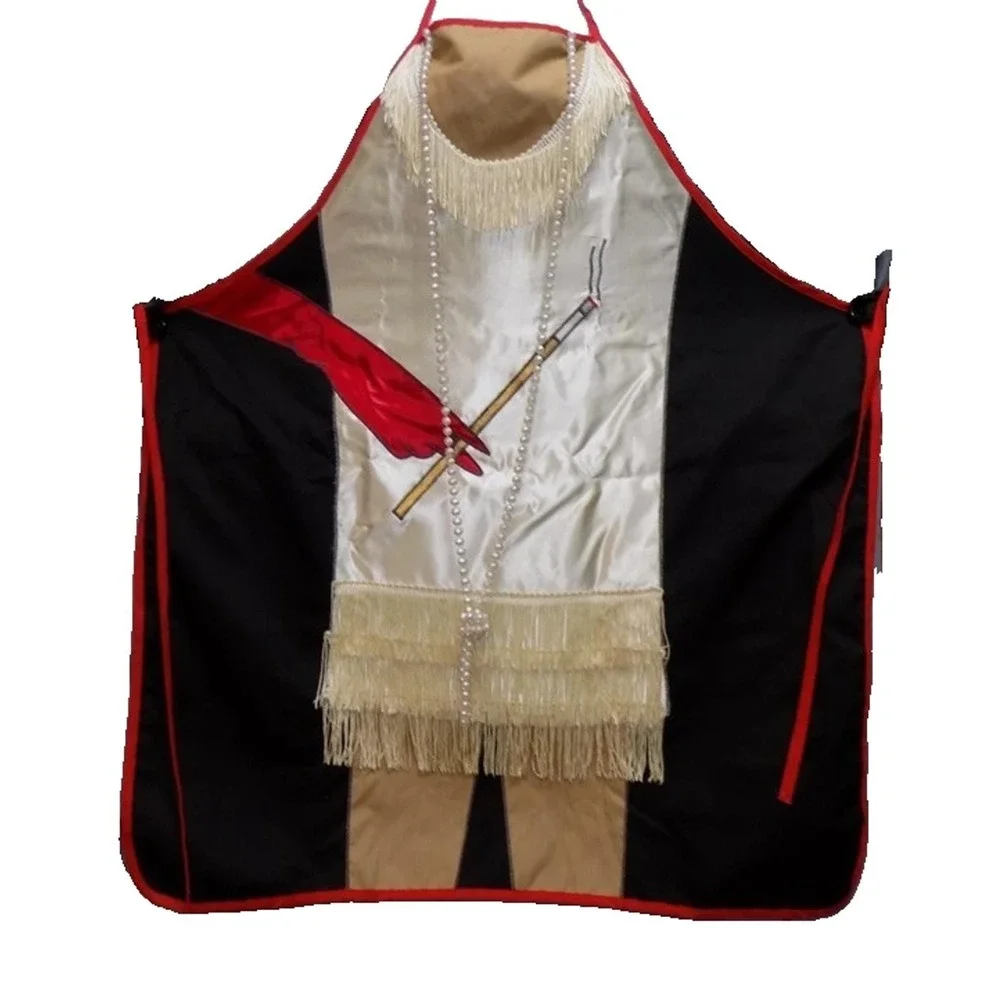 Flapper Dress Cocktail Apron w/ Pearls & Cigarette Gloved Hand Costume Vtg 60's